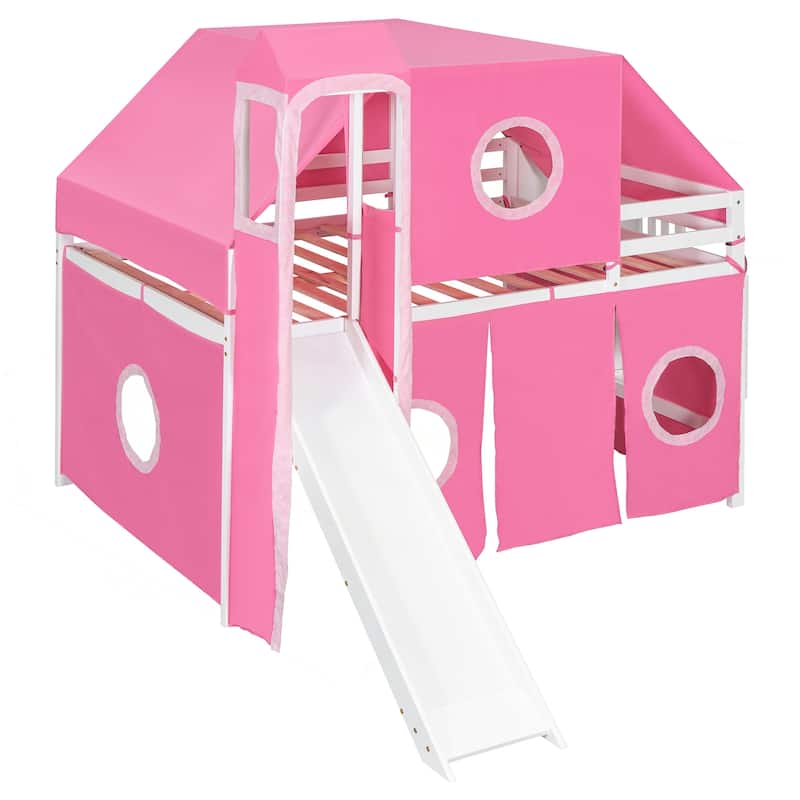 Unique Loft Bed with Tent and Tower for Kids' Fun and Comfort