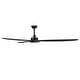 preview thumbnail 12 of 15, 80" Black Modern Large Solid Wood 6-Speed Dimmable Ceiling Fan with Light Remote