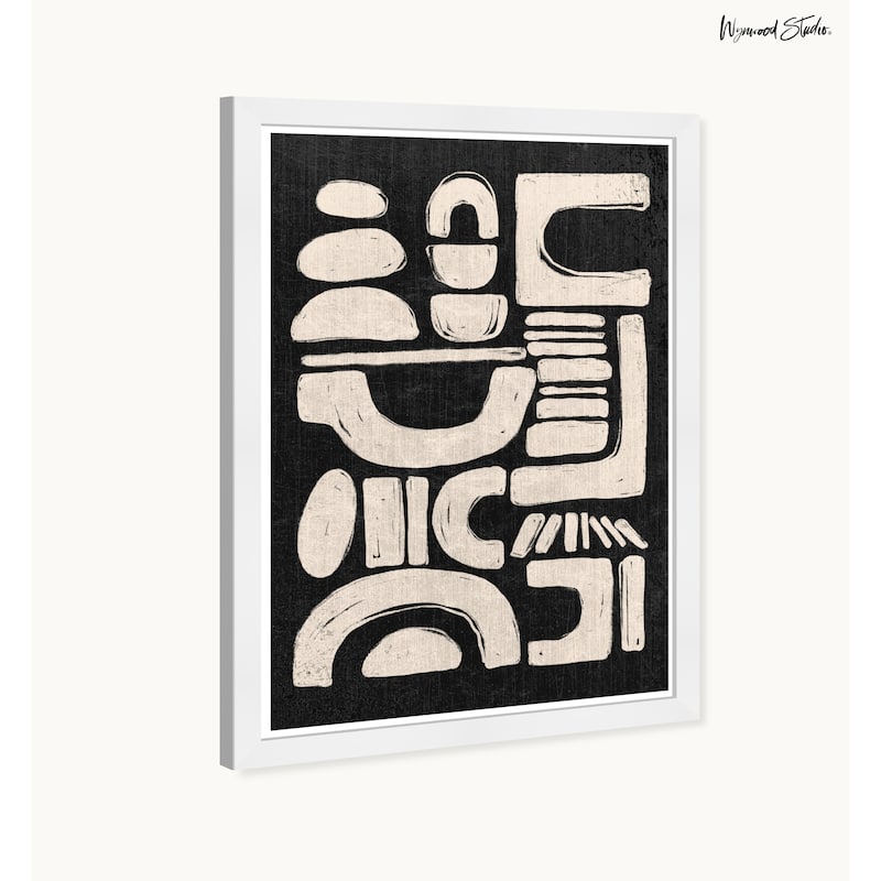 Wynwood Studio Abstract Construct Framed Boho Minimalist Abstract Prints