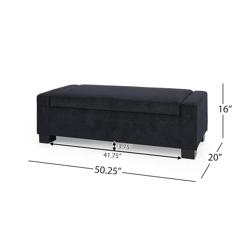 Maddie Fabric Storage Ottoman Bench by Christopher Knight Home