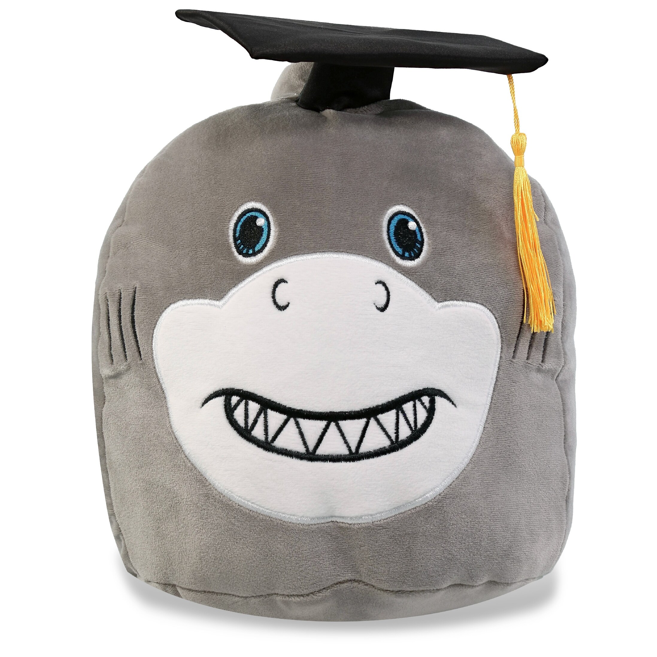 DolliBu Snug-Mooshies Shark Graduation Plush Toy with Graduation