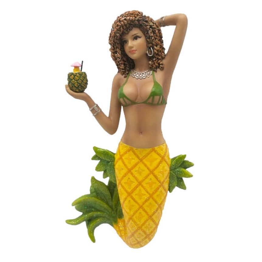Pina Mermaid Pineapple Yellow Christmas Holiday Ornament December Diamonds - Multi