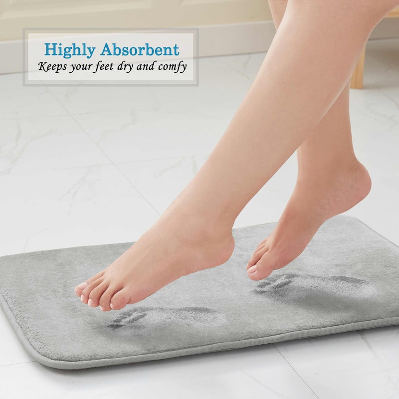 Sweet Home Collection Memory Foam No Slip Back Bath Mats