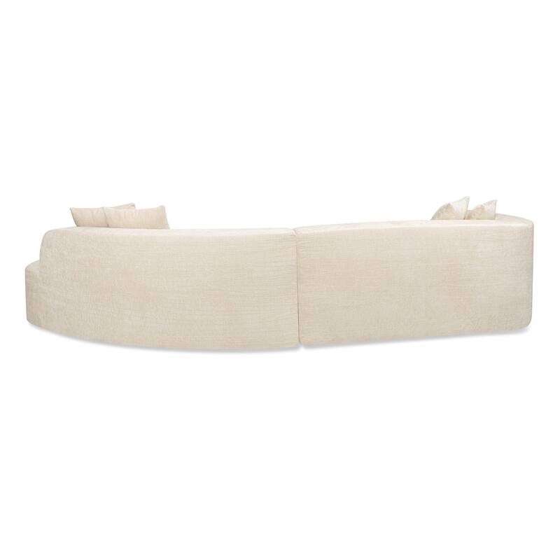 Mallory 134.5" Sofa-in-a-Box RAF Curved Sectional Sofa