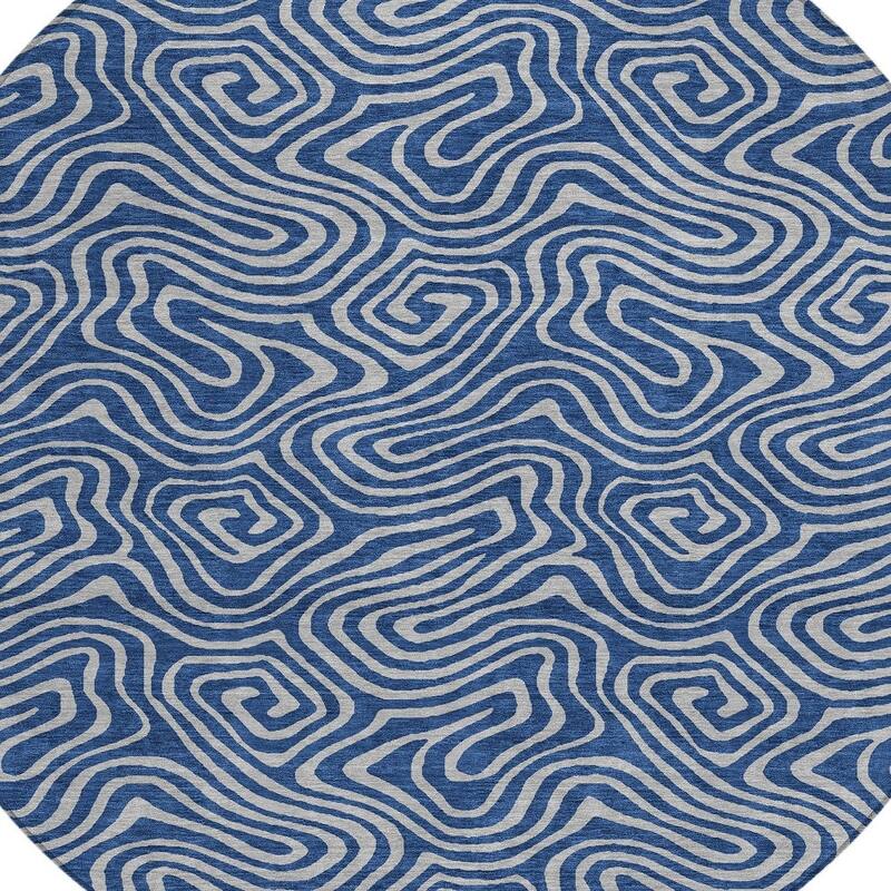 HomeRoots Abstract Transitional Rectangle Outdoor Rug