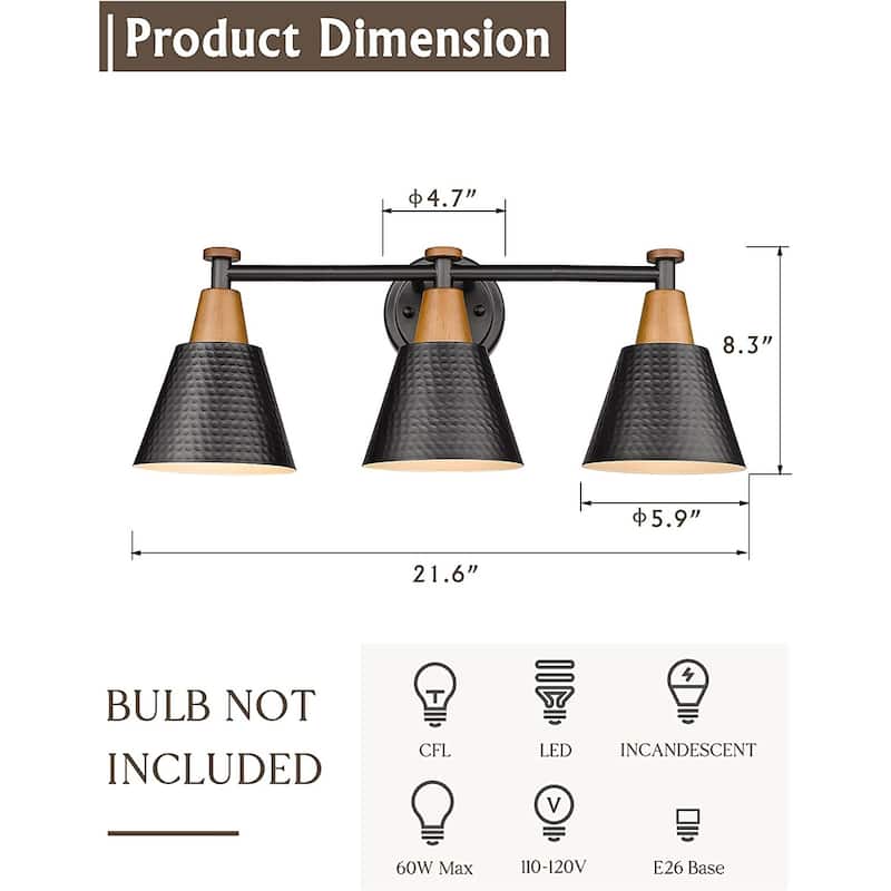 3/5/6-Light Modern Bathroom Vanity Light