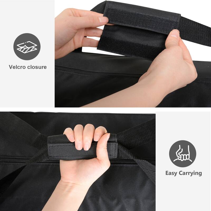 57" Extra-Large Hammock & Stand Storage Bag – Water-Resistant Oxford Tote with Zippers & Handles (Black 57 inch)