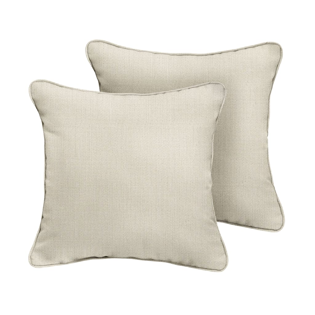 Sorra Home Sunbrella Outdoor Corded Pillow Set of 2