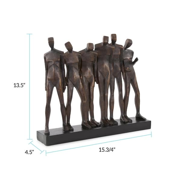 Allan Andrews Bronze Resin Abstract Line Up Sculpture