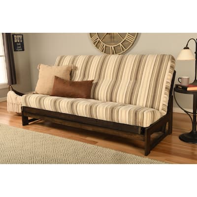 Somette Aspen Reclaim Mocha Futon Set with Parma Gray Mattress