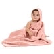 preview thumbnail 71 of 111, Hooded Baby Towel, 6 Layer 100% Muslin Cotton by Comfy Cubs Bold Blush - Pack of 1