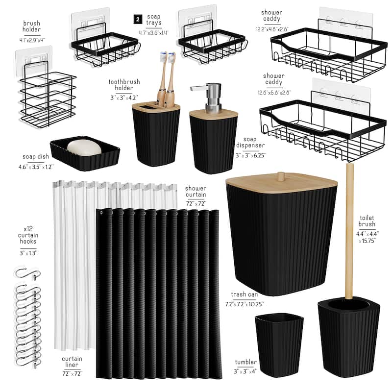 Emperyan Shower Caddy and Bathroom Accessories Set