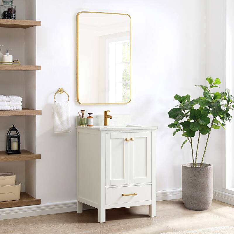 Shannon 24" Single Vanity with Composite Stone Countertop without Mirror