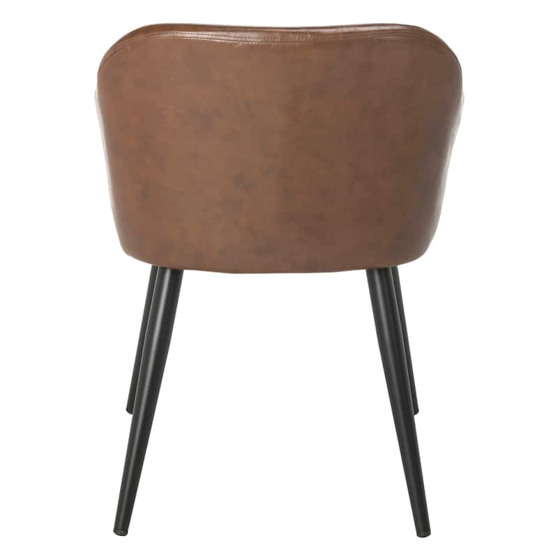 SAFAVIEH Drusilla Brown/ Black Accent Chair - 22.5" x 23.5" x 30" - 22Wx24Dx30H