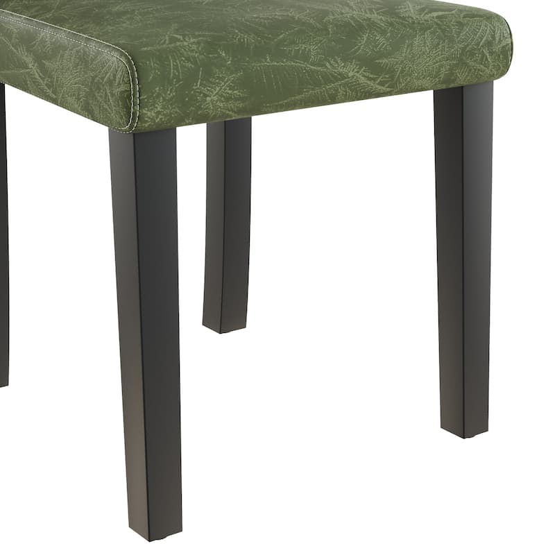 VECELO Upholstered Dining Chairs Set of 4 Modern Fabric and High Back & Solid Wood Legs Parson Dining Chairs (Set of 4)