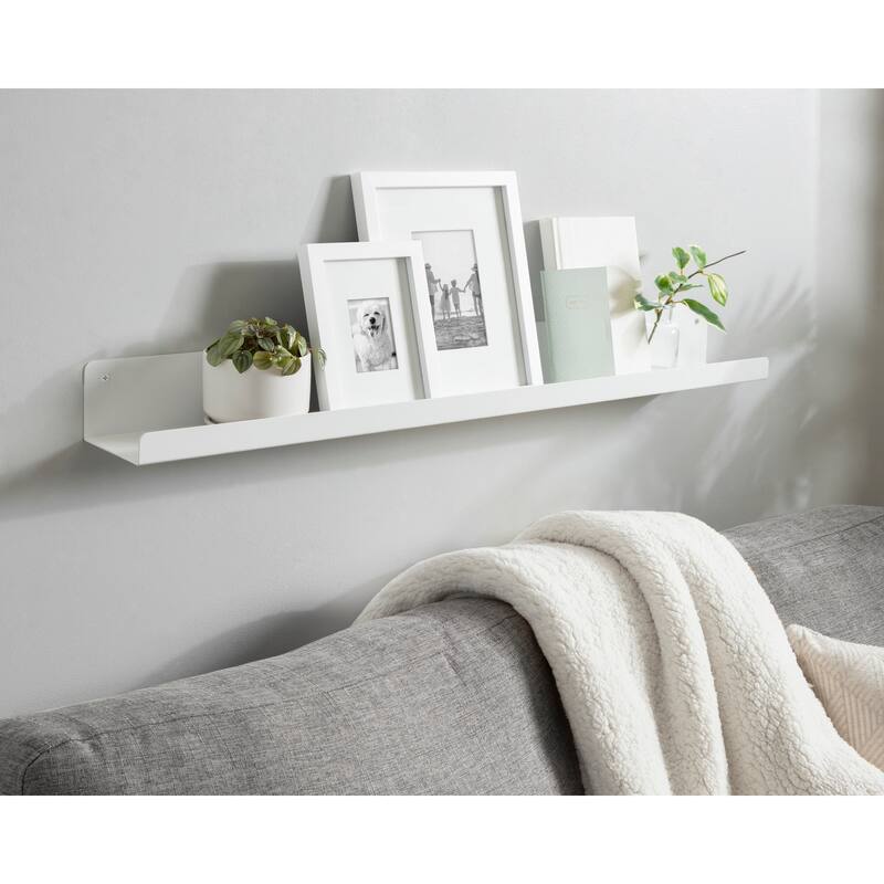Porch & Den Stringtown Modern Metal Ledge Shelf