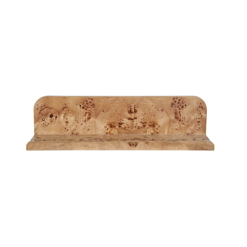 18.9x4.7x4.7" Burl Wood Floating Wall Shelf