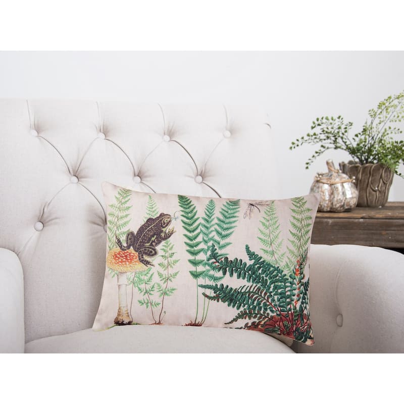 Fern & Frog HD Indoor/Outdoor 14x22 Throw Pillow