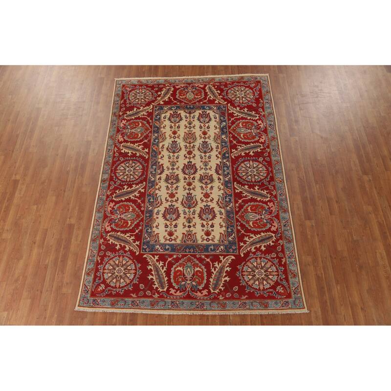 Kazak Oriental Area Rug Handmade Wool Carpet - 6'2" x 9'1"