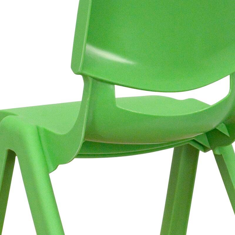 10 Pack Plastic Stackable School Chair with 12" Seat Height - Preschool Chair
