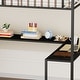 preview thumbnail 16 of 18, Full Size Metal Loft Bed with L-Shaped Desk, RGB LED Lighting, USB Charging Station, Wardrobe Cabinet, Drawers, Ladder