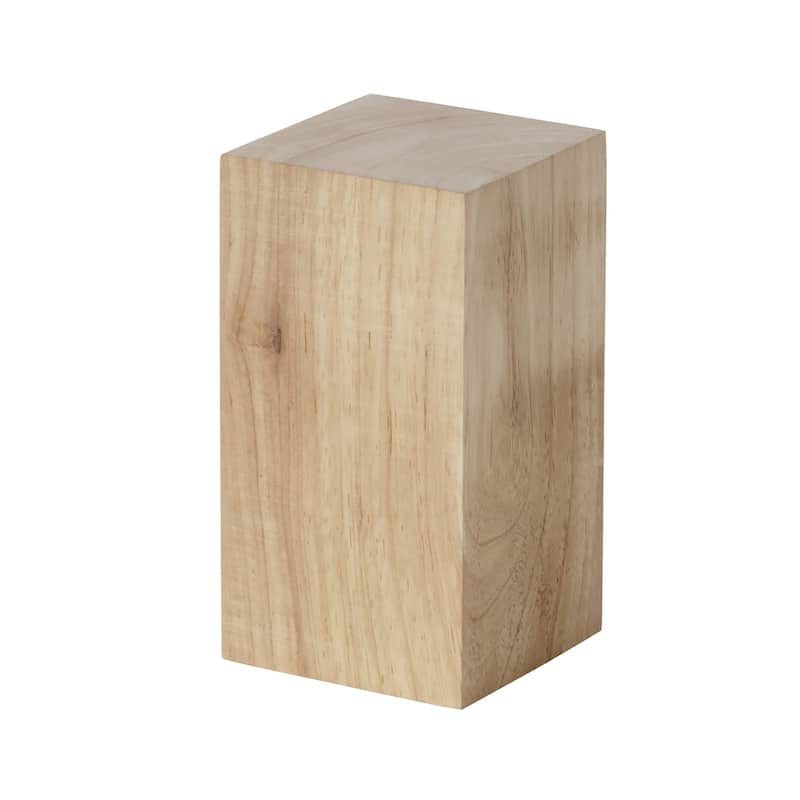 Tabletop Wood Risers - Set of 2 - 7"H x 3.75"W x 3.75"D - Tan
