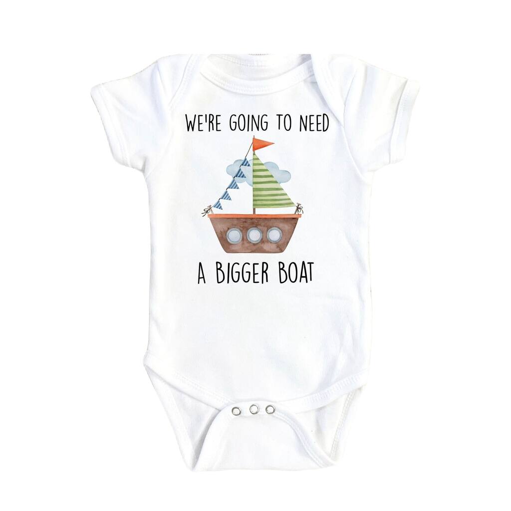 Bigger Sailboat - Baby Boy Girl Clothes Infant Bodysuit Funny Cute Newborn