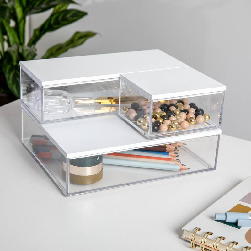 Flash Furniture BE-PB3317-WD-3-MS Brody 2" Tall Office Organizer with