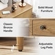 preview thumbnail 6 of 26, Fully Assembled Narrow End Table, Solid Wood Side Table with 3 Drawers, Vintage Nightstand Slim Bedside Table for Small Spaces