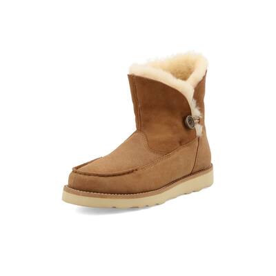 Wrangler Casual Boots Womens Wedge Shearling Chestnut KWC0014