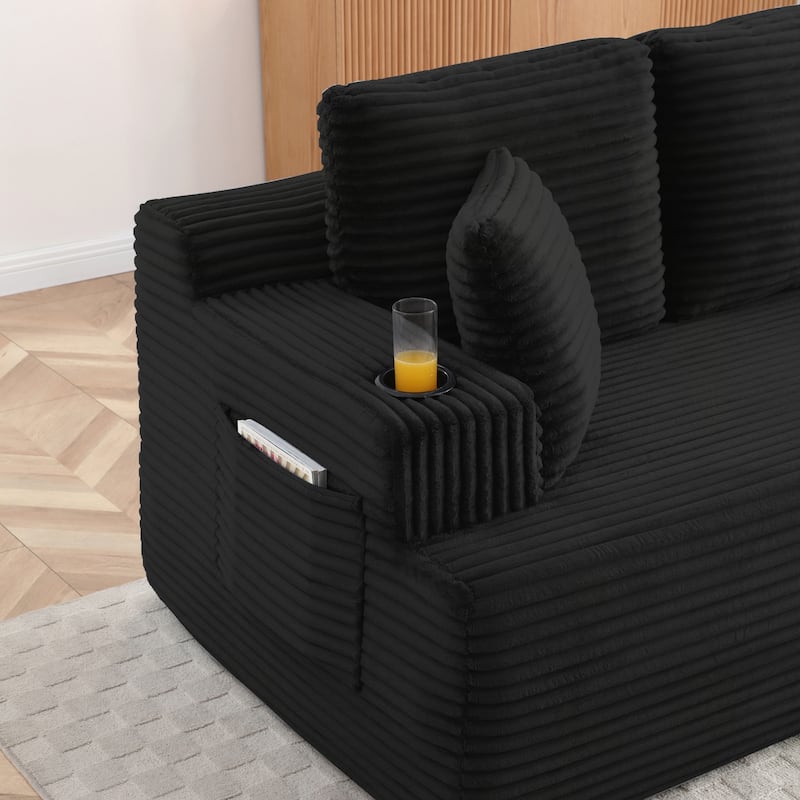 86.2''Boneless Sofa Couch with 2 Pillows Extra