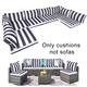 Option Navy blue and white stripes