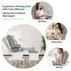 preview thumbnail 19 of 25, Wood Baby Glider and Ottoman Cushion Set with Padded Armrests for Nursing - 29.5" x 26" x 40"