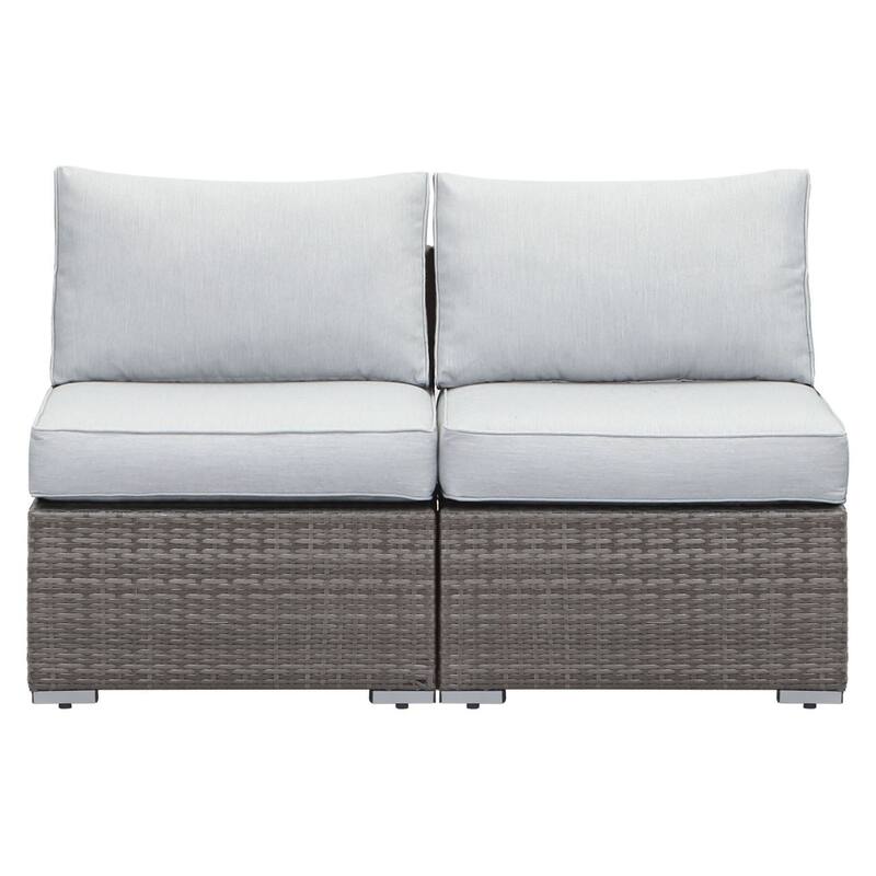Royalcraft 2 Pieces PE Rattan Wicker Patio Armless Sofas
