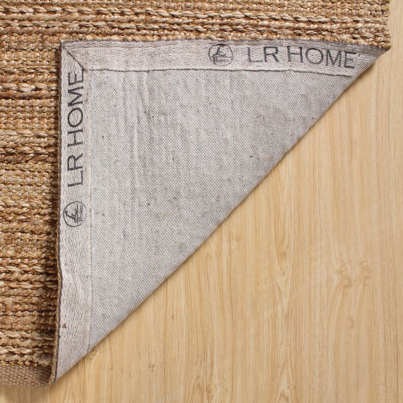 Sevita Organic Jute Geometric Area Rug, Tan and Gold