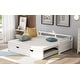 preview thumbnail 26 of 34, Extendable Daybed with Trundle, Wooden Platform Sofa Bed, Twin to King Size Extend Bed Furniture for Bedroom Living Room