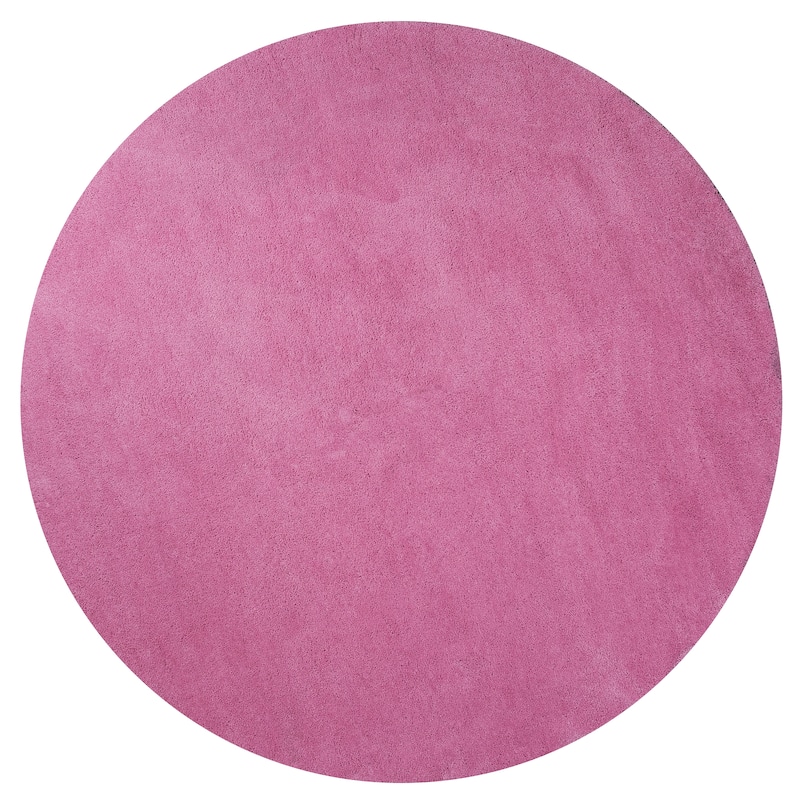 Domani Euphoria Cozy Rose Pink Rug - 8' Round - Hot Pink
