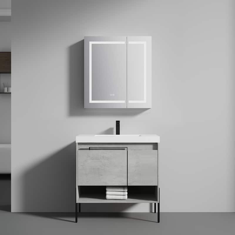 Blossom Turin 36 Inch Freestanding Bathroom Vanity with Acrylic Sink