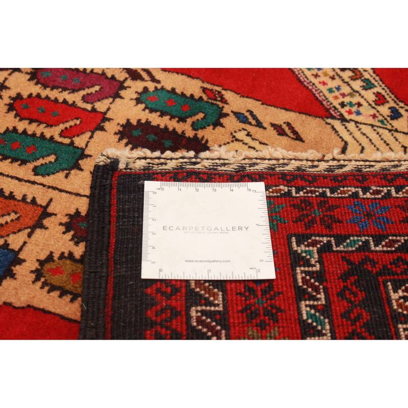 Teimani Red Rug 2'11" x 4'10" - 2'11 x 4'10