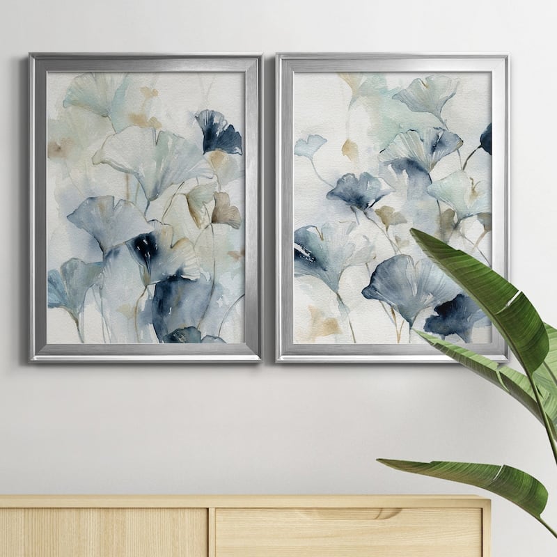 Indigo Ginkgo I Premium Framed Print - Ready to Hang - Multi-Color
