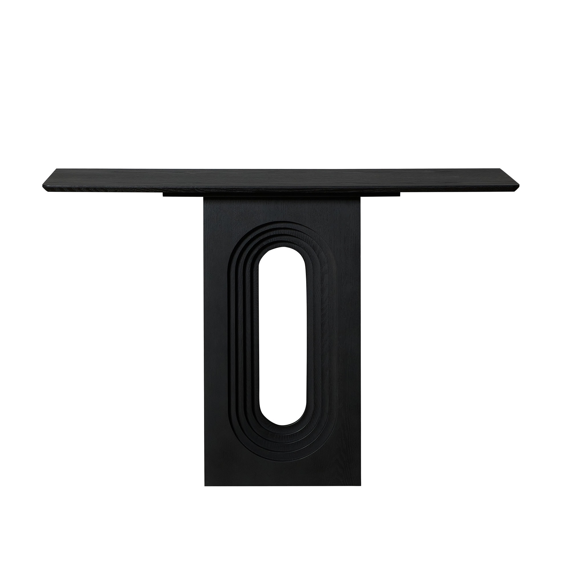 47.24 Inch Rectangular Console Table with Loopback Base, Living Room Narrow Entryway Sofa Table, Easy to Assembly
