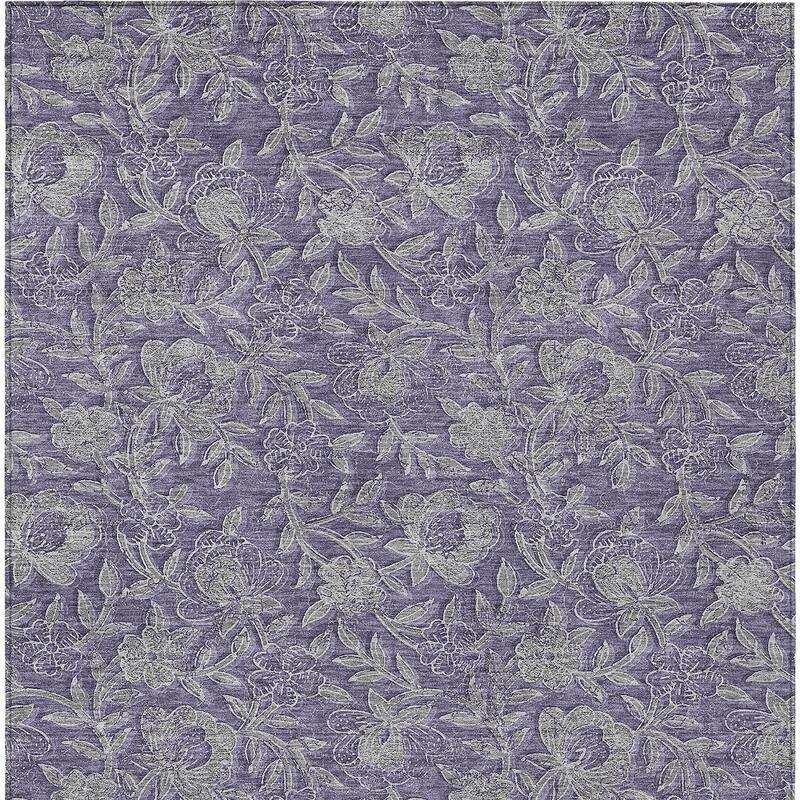 HomeRoots Floral Transitional Rectangle Outdoor Rug