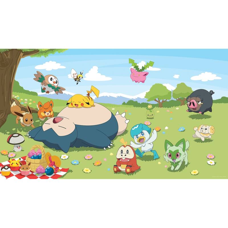 RoomMates Pokémon Picinic Green Peel and Stick Mural