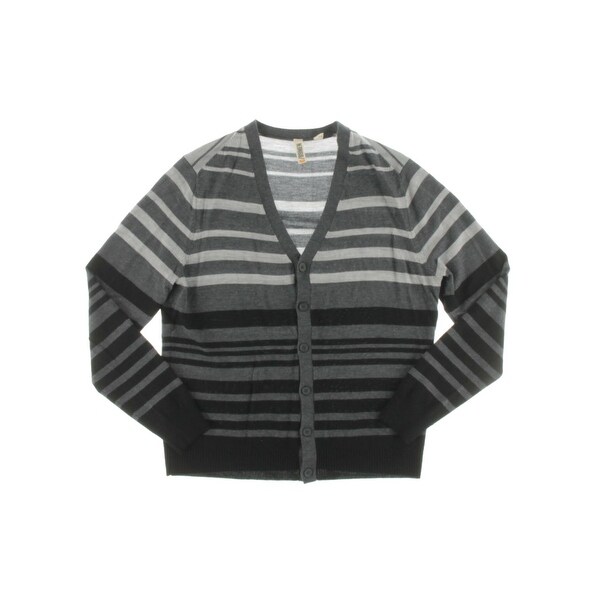 mens striped cardigan sweater