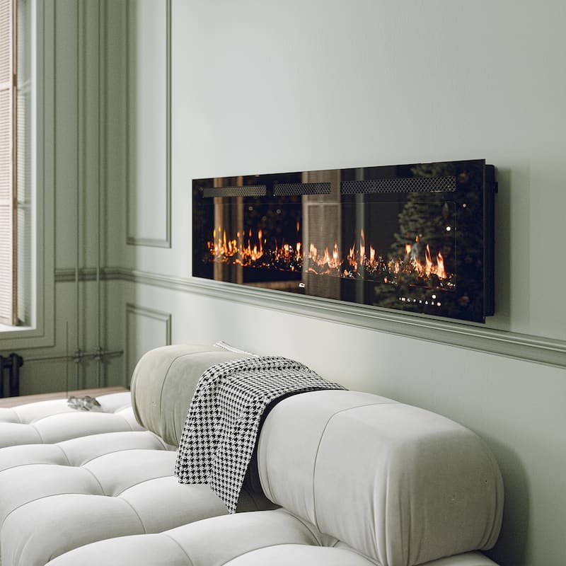 Clihome Ultra-thin Recessed Wall-Mounted Electric Fireplace