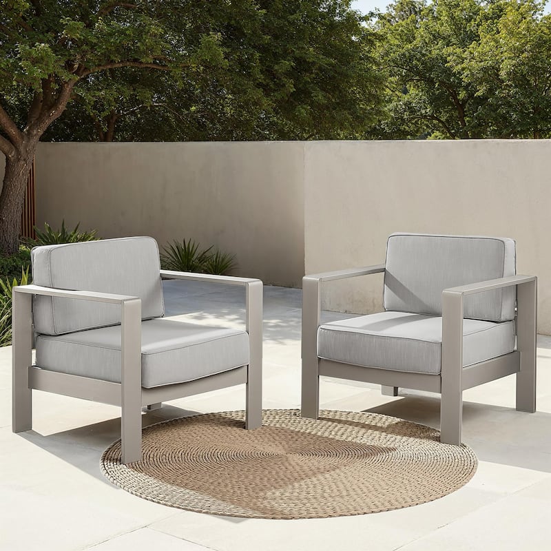 Linon Nordwind Aluminum Outdoor Club Chair (Set of 2)