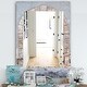 preview thumbnail 1 of 5, Designart 'Stone Door' Traditional Mirror - Printed Wall Mirror