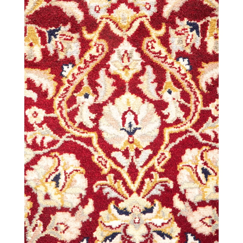 Overton Hand Knotted Wool Vintage Inspired Traditional Mogul Red Area Rug - 4 x 6