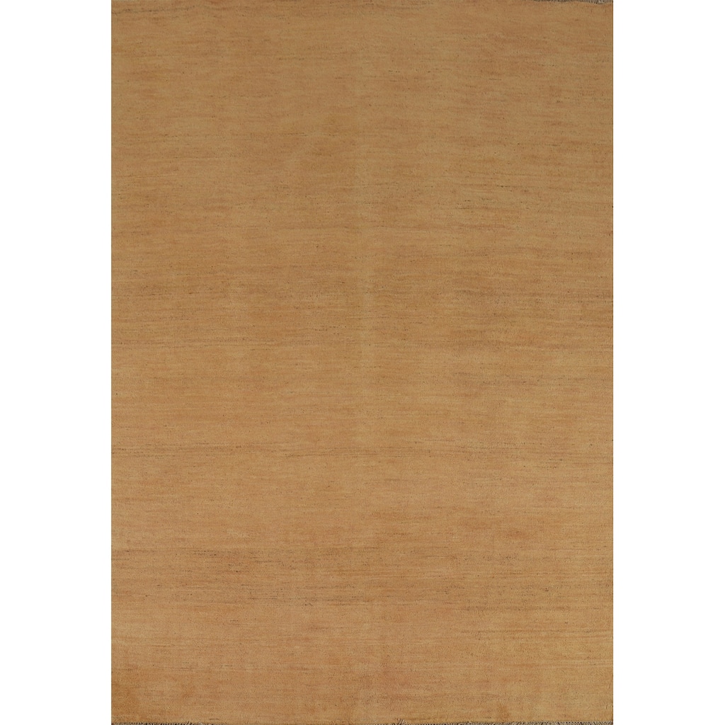 Contemporary Gabbeh Oriental Area Rug Tribal Hand-Knotted Wool Carpet - 5'6" x 7'10"