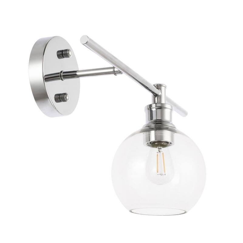 Collins 1-Light Glass Right Wall Sconce - 14.7/9.8